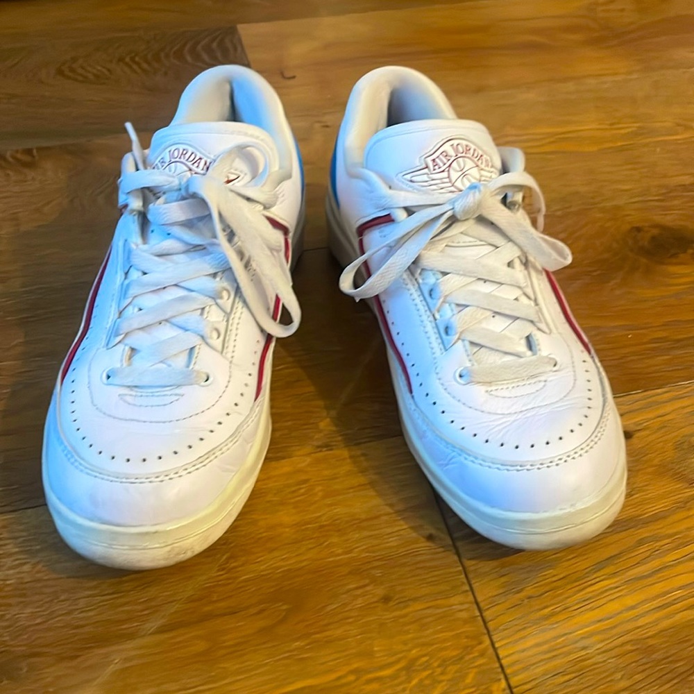 Air Jordan - red and Blue and white